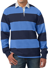 Load image into Gallery viewer, Mens Premium Long Sleeve Rugby Polo Shirt