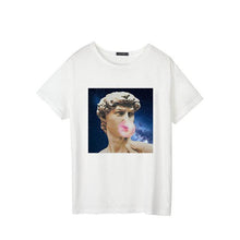 Load image into Gallery viewer, David Michelangelo Summer Short Sleeve Printed statue Bubble