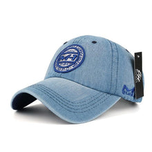Load image into Gallery viewer, Snapback cap demin baseball cap 5 color Jean badge embroidery hat