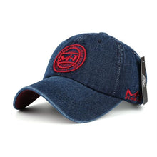 Load image into Gallery viewer, Snapback cap demin baseball cap 5 color Jean badge embroidery hat