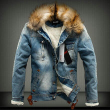 Load image into Gallery viewer, Jeans Jacket Coat Thick Style Coats