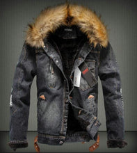 Load image into Gallery viewer, Jeans Jacket Coat Thick Style Coats