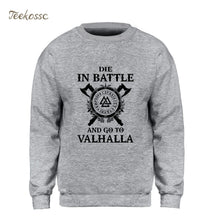 Load image into Gallery viewer, Odin Vikings Sweatshirt Men Die In Battle And Go To Valhalla Hoodie