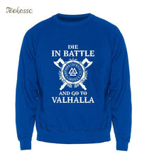 Load image into Gallery viewer, Odin Vikings Sweatshirt Men Die In Battle And Go To Valhalla Hoodie
