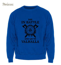 Load image into Gallery viewer, Odin Vikings Sweatshirt Men Die In Battle And Go To Valhalla Hoodie