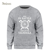 Load image into Gallery viewer, Odin Vikings Sweatshirt Men Die In Battle And Go To Valhalla Hoodie