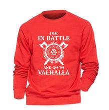 Load image into Gallery viewer, Odin Vikings Sweatshirt Men Die In Battle And Go To Valhalla Hoodie