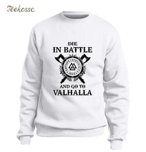 Load image into Gallery viewer, Odin Vikings Sweatshirt Men Die In Battle And Go To Valhalla Hoodie