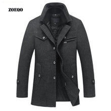 Load image into Gallery viewer, New Winter Wool Coat Slim Fit Jackets