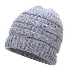 Load image into Gallery viewer, Ponytail Beanie Hat Women Winter Cap Soft Knit Crochet Hats
