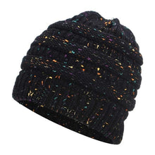 Load image into Gallery viewer, Ponytail Beanie Hat Women Winter Cap Soft Knit Crochet Hats