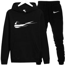 Load image into Gallery viewer, Fleece Hooded Pullover Fashion Brand Hoodies Sweatshirts+Sweatpants Suits