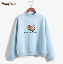 Load image into Gallery viewer, Women Hoodies 2019 Autumn Winter Sweatshirts Cartoon Kawaii Sushi Japanese
