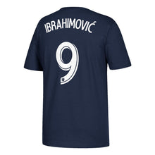 Load image into Gallery viewer, Zlatan Ibrahimovic LA Galaxy Player Name &amp; Number T-Shirt – Navy