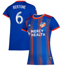 Load image into Gallery viewer, Leonardo Bertone FC Cincinnati Women's 2019 Primary Player Jersey – Blue