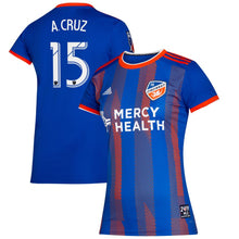 Load image into Gallery viewer, Allan Cruz FC Cincinnati Women's 2019 Primary Player Jersey – Blue