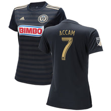 Load image into Gallery viewer, David Accam Philadelphia Union Women's 2018 Primary Player Jersey – Navy