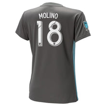 Load image into Gallery viewer, Kevin Molino Minnesota United FC Women's 2018 Primary Player Jersey – Gray