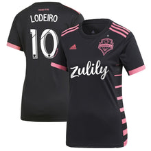 Load image into Gallery viewer, Nicolás Lodeiro Seattle Sounders FC Women's 2019 Nightfall Player Jersey – Black