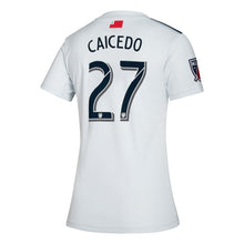 Load image into Gallery viewer, Juan Fernando Caicedo New England Revolution Women's 2019 Colonial Player Jersey – White