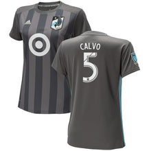 Load image into Gallery viewer, Francisco Calvo Minnesota United FC Women's 2018 Primary Player Jersey – Gray