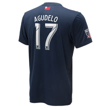 Load image into Gallery viewer, Juan Agudelo New England Revolution 2018 Primary Player Jersey – Navy