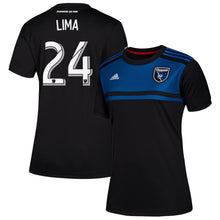 Load image into Gallery viewer, Nick Lima San Jose Earthquakes Women's 2019 Primary Player Jersey – Blue